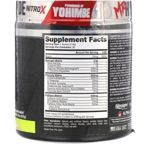 ProSupps, MR. HYDE, NITRO X, Pre Workout, WHAT-O-MELON, 7.8 oz (222 g)