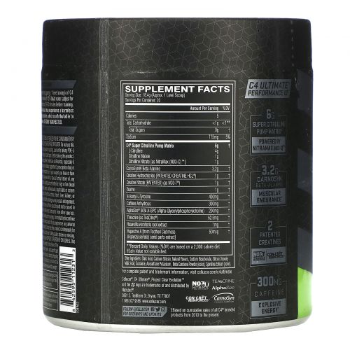 Cellucor, C4 Ultimate Pre-Workout Performance, Sour Batch Bros, 12.98 oz (368 g)