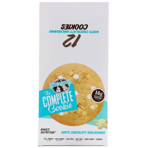 Lenny & Larry's, The Complete Cookie, белый шоколад и акадамия, 12 печений, 113 г (4 унции) каждое