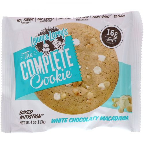 Lenny & Larry's, The Complete Cookie, белый шоколад и акадамия, 12 печений, 113 г (4 унции) каждое