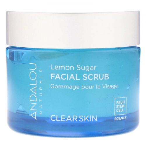 Andalou Naturals, Facial Scrub, Lemon Sugar, Clarifying, 1.7 fl oz (50 ml)