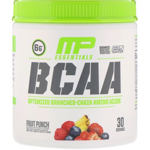 MusclePharm, BCAA Essentials,  Fruit Punch, 0.57 lbs (258 g)