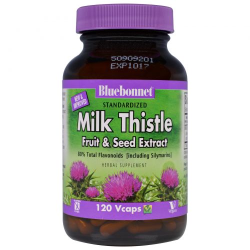 Bluebonnet Nutrition, Herbals, Milk Thistle Extract, 120 Vcaps