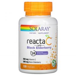 Solaray, Reacta-C + Elderberry, 120 Vegetarian Capsules