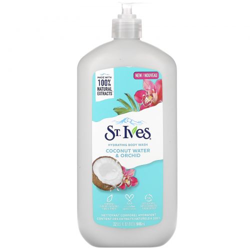 St. Ives, Hydrating Body Wash, Coconut Water & Orchid, 32 fl oz (946 ml)