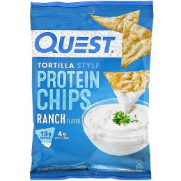 Quest Nutrition, Tortilla Style Protein Chips, Ranch, 12 Bags, 1.1 oz (32 g ) Each