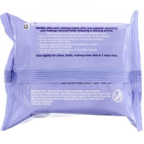 Neutrogena, Makeup Remover Cleansing Towelettes, Night Calming, 25 Pre-Moistened Towelettes