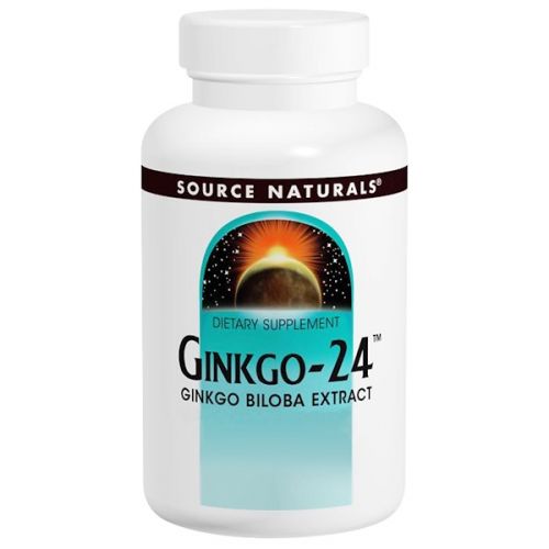 Source Naturals, Гинкго-24, 40 мг, 120 таблеток