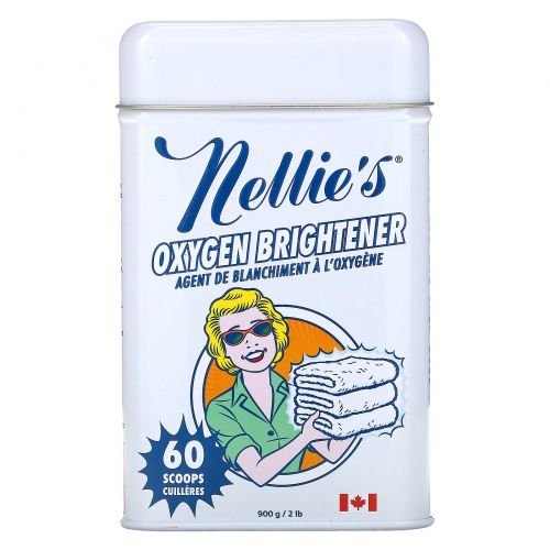 Nellie's All-Natural, Отбеливающий порошок с кислородом, 2 фунта (900 г)