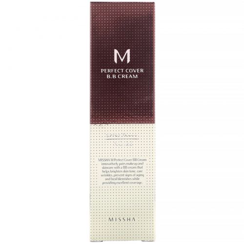 Missha, M Perfect Cover B.B Cream, SPF 42 PA+++, No. 23 Natural Beige, 1.7 oz (50 ml)