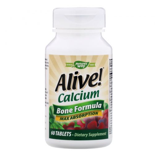 Nature's Way, Alive!, Calcium, Bone Formula, 1,000 mg, 60 Tablets