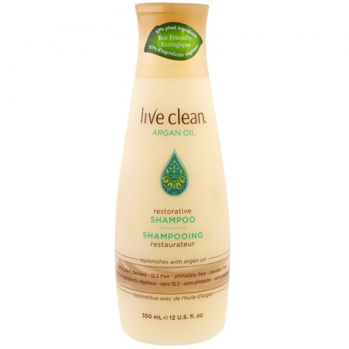 Live Clean, Restorative Shampoo, Argan Oil, 12 fl oz (350 ml)