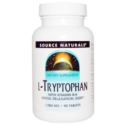 Source Naturals, L-триптофан, 1000 мг, 90 таблеток