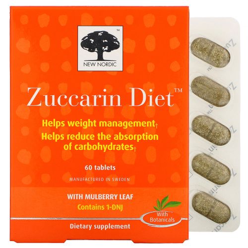 New Nordic US Inc, Таблетки для похудения Zuccarin Diet, 60 таблеток