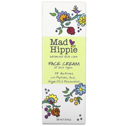 Mad Hippie Skin Care Products, Крем для лица с 13 активными компонентами, 1,02 жидкой унции (30 мл)