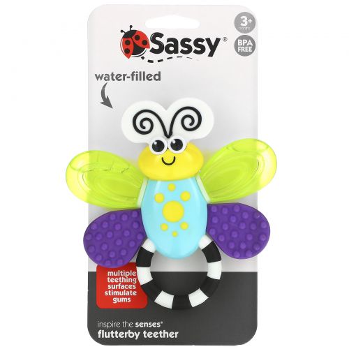 Sassy, Inspire The Senses, Flutterby Teether, 3 + Months, 1 Count
