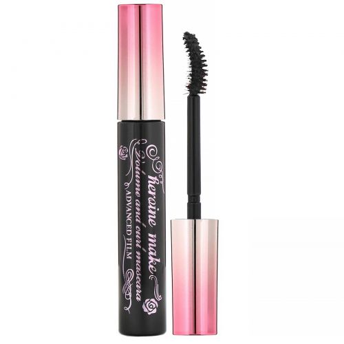 KissMe, Heroine Make, Volume & Curl Mascara, Advanced Film, Waterproof, #01 Super Black, 0.21 oz (6 g)