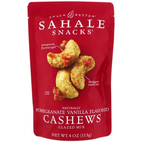 Sahale Snacks, Кешью с гранатом и ванилью, 4 унции (113 г)