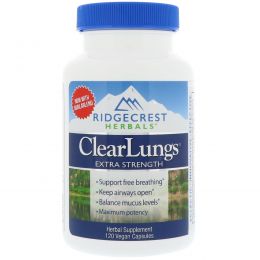 RidgeCrest Herbals, ClearLungs, особая сила, 120 веганских капсул