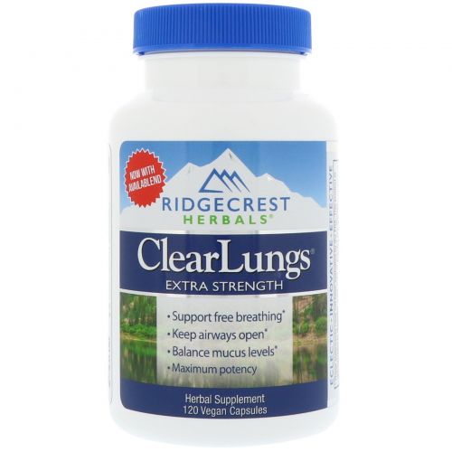 RidgeCrest Herbals, ClearLungs, особая сила, 120 веганских капсул