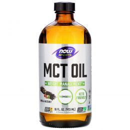 Now Foods, MCT Oil, ваниль и фундук, 16 жид.унций (473 мл)