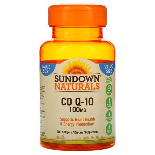 Sundown Naturals, Co Q-10, 100 mg, 100 Softgels