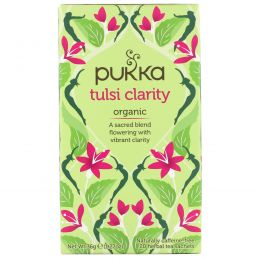 Pukka Herbs, Organic Tulsi Clarity, Caffeine-Free, 20 Herbal Tea Sachets, 1.27 oz (36 g)