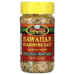 NOH Foods of Hawaii, Hawaiian Seasoning Salt, Garlic Herb, 7 oz (198 g)