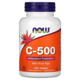 Now Foods, C-500 с шиповником, 250 таблеток