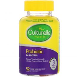 Culturelle, Probiotic Gummies, Mixed Berry, 3 Billion CFUs, 52 Gummies