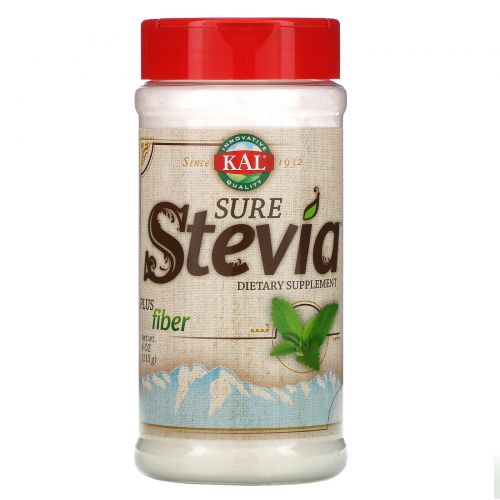 KAL, Sure Stevia Plus Fiber, 4 oz (115 g)