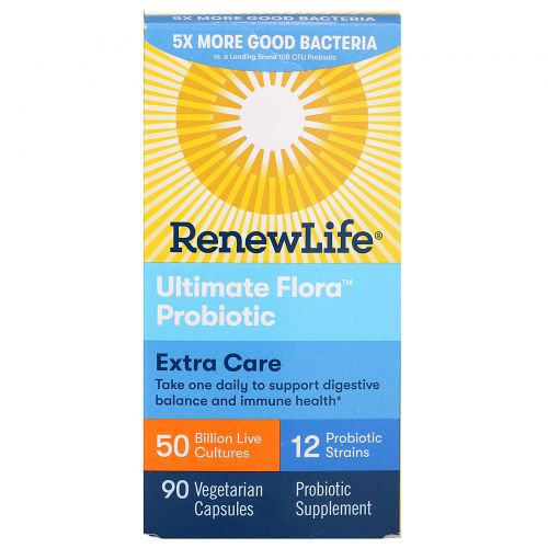 Renew Life, Ultimate Flora Probiotic, 50 Billion, 90 Veggie Caps