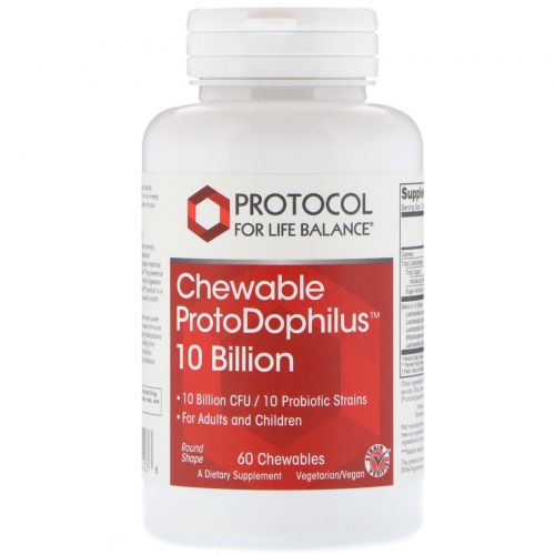 Protocol for Life Balance, Chewable ProtoDophilus, 10 Billion, 60 Chewables