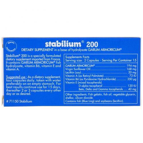 Nutricology, Stabilium 200, 30 Capsules