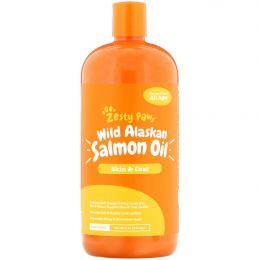 Zesty Paws, Pure Salmon Oil for Dogs and Cats, All Natural Supplement, 32 fl oz (946 ml)