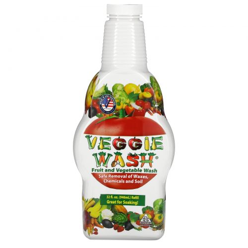 Veggie Wash, Средство для мытья фруктов и овощей, 32 унции (946 мл)