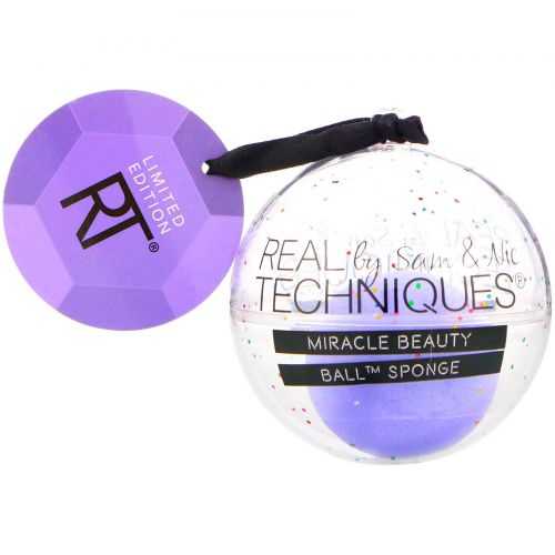 Real Techniques by Samantha Chapman, Limited Edition, Let It Snow Ball Ornament, 1 Shimmer Sponge