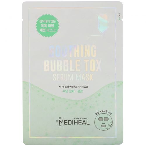 Mediheal, Soothing Bubble Tox Serum Mask,  1 Sheet, 18 ml