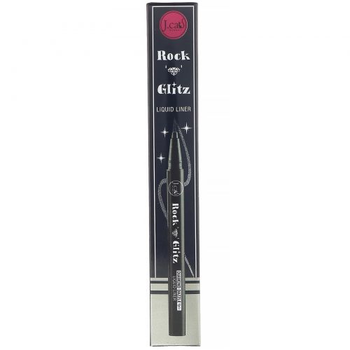 J.Cat Beauty, Rock n Glitz, жидкая подводка «Бриллиантовое сияние», оттенок RG107 серебристый, 0,85 г