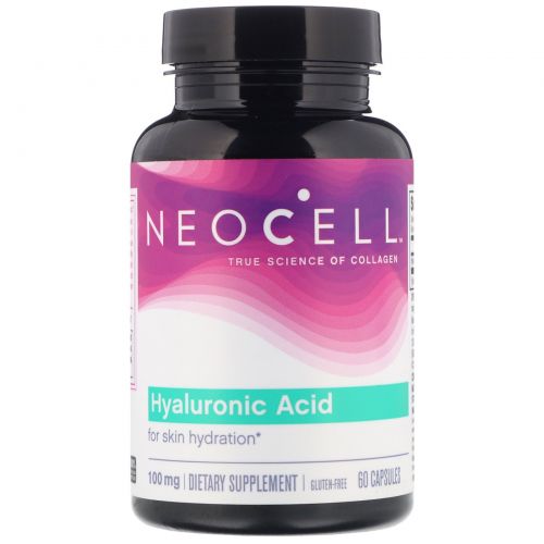Neocell, Гиалуроновая кислота, природный увлажнитель, 60 капсул
