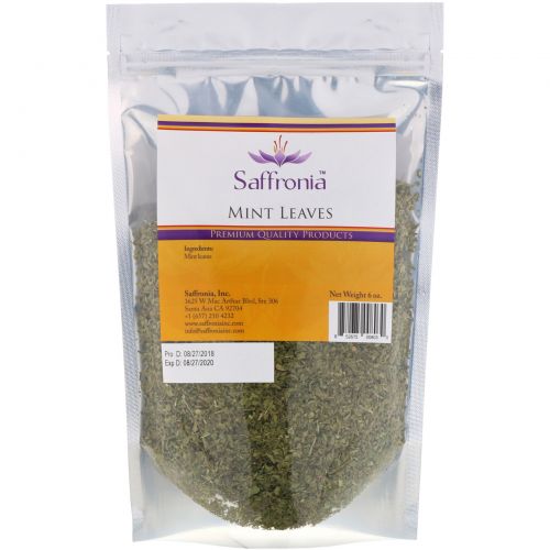 Saffronia Inc, Mint Leaves, 6 oz