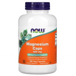 Now Foods, Magnesium Caps, 400 mg, 180 Capsules