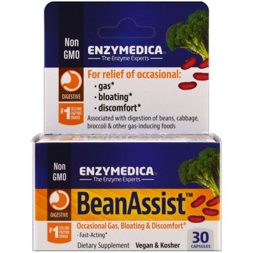 Enzymedica, BeanAssist, 30 капсул