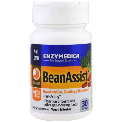 Enzymedica, BeanAssist, 30 капсул