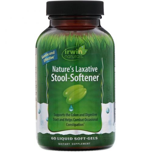 Irwin Naturals, Nature's Laxative Stool-Softner, 60 Liquid Soft-Gels