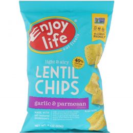 Enjoy Life Foods, Plentils, Lentil Chips, Garlic & Parmesan,  4 oz (113 g)