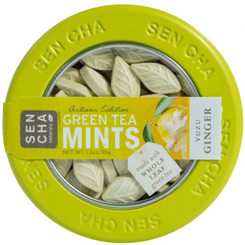 Sencha Naturals, Мятные леденцы со вкусом зеленого чая, имбиря и юдзу, 1,2 унции (35 г)