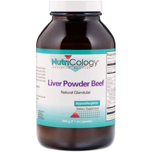 Nutricology, Liver Powder Beef, порошок, 200 г