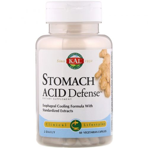 KAL, Stomach Acid Defense, 60 Vegetarian Capsules