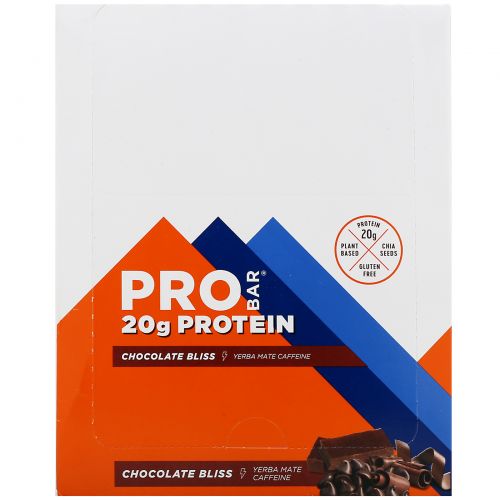 ProBar, Base, 20 g Protein Bar, Chocolate Bliss, 12 - 2.46 oz (70 g) Each